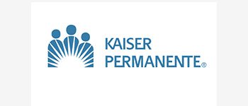 Kaiser Permanente logo with stylized sunburst design.