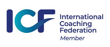 Logo of the International Coaching Federation with membership indication.