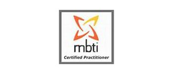 Logo for MBTI Certified Practitioner with a star-like design.